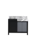 Lexora Zilara 42" - Black and Grey Vanity (Options: Castle Grey Marble Top, and White Square Sink) - Lexora - Ambient Home