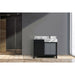 Lexora Zilara 42" - Black and Grey Vanity (Options: Castle Grey Marble Top, White Square Sink, and Balzani Gun Metal Faucet) - Lexora - Ambient Home