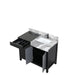 Lexora Zilara 42" - Black and Grey Vanity (Options: Castle Grey Marble Top, White Square Sink, and Balzani Gun Metal Faucet) - Lexora - Ambient Home