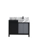 Lexora Zilara 42" - Black and Grey Vanity (Options: Castle Grey Marble Top, White Square Sink, and Cascata Nera Matte Black Faucet) - Lexora - Ambient Home