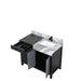 Lexora Zilara 42" - Black and Grey Vanity (Options: Castle Grey Marble Top, White Square Sink, and Cascata Nera Matte Black Faucet) - Lexora - Ambient Home