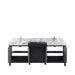 Lexora Zilara 80" - Black and Grey Double Vanity (Options: Castle Grey Marble Tops, White Square Sinks, and Monte Chrome Faucet Set) - Lexora - Ambient Home