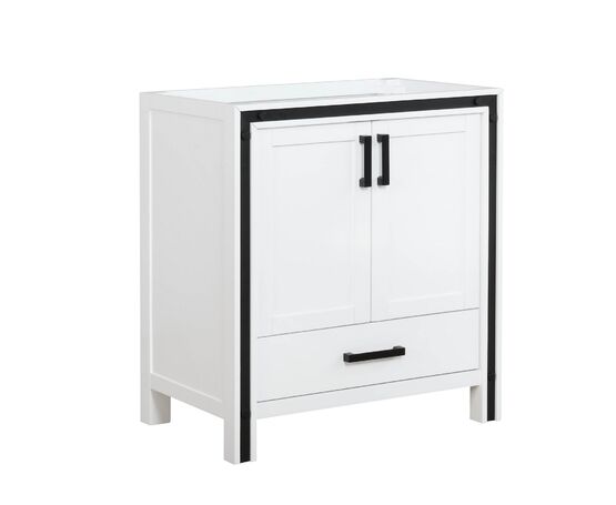 Lexora Ziva 30" - White Single Bathroom Vanity (Options: Cultured Marble Top, White Square Sink and 28" Mirror w/ Faucet) - Lexora - Ambient Home