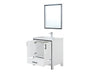 Lexora Ziva 30" - White Single Bathroom Vanity (Options: Cultured Marble Top, White Square Sink and 28" Mirror w/ Faucet) - Lexora - Ambient Home