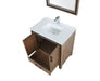 Lexora Ziva 30" - Rustic Barnwood Single Bathroom Vanity (Options: Cultured Marble Top, White Square Sink and 28" Mirror w/ Faucet) - Lexora - Ambient Home