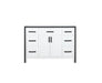 Lexora Ziva 48" - White Single Bathroom  Vanity (Options: Cultured Marble Top, White Square Sink and 34" Mirror w/ Faucet) - Lexora - Ambient Home