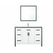 Lexora Ziva 48" - White Single Bathroom  Vanity (Options: Cultured Marble Top, White Square Sink and 34" Mirror w/ Faucet) - Lexora - Ambient Home