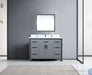 Lexora Ziva 48" - Dark Grey Single Bathroom Vanity (Options: Cultured Marble Top, White Square Sink and 34" Mirror w/ Faucet) - Lexora - Ambient Home