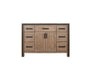 Lexora Ziva 48" - Rustic Barnwood Single Bathroom Vanity (Options: Cultured Marble Top, White Square Sink and 34" Mirror w/ Faucet) - Lexora - Ambient Home