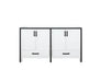 Lexora Ziva 60" - White Double Bathroom Vanity (Options: Cultured Marble Top, White Square Sink and 22" Mirrors w/ Faucet) - Lexora - Ambient Home