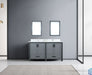 Lexora Ziva 60" - Dark Grey Double Bathroom Vanity (Options: Cultured Marble Top, White Square Sink and 22" Mirrors w/ Faucet) - Lexora - Ambient Home