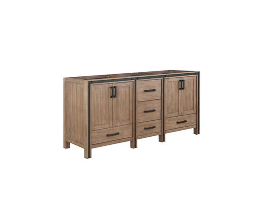 Lexora Ziva 72" - Rustic Barnwood Double Bathroom Vanity (Options: Cultured Marble Top, White Square Sink and 30" Mirrors w/ Faucet) - Lexora - Ambient Home