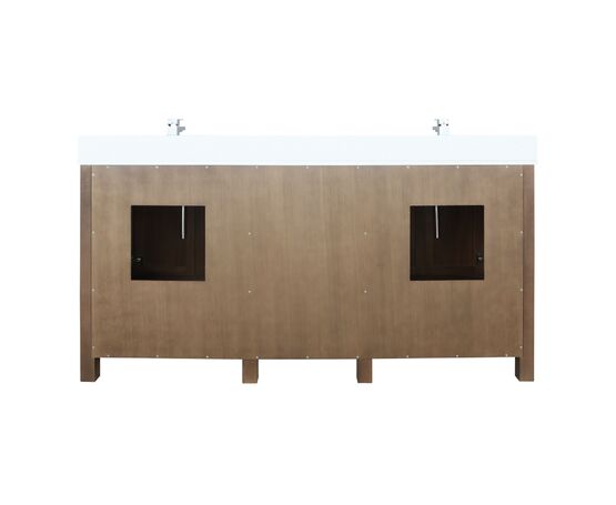 Lexora Ziva 72" - Rustic Barnwood Double Bathroom Vanity (Options: Cultured Marble Top, White Square Sink and 30" Mirrors w/ Faucet) - Lexora - Ambient Home