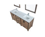 Lexora Ziva 72" - Rustic Barnwood Double Bathroom Vanity (Options: Cultured Marble Top, White Square Sink and 30" Mirrors w/ Faucet) - Lexora - Ambient Home