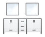 Lexora Ziva 80" - White Double Bathroom Vanity (Options: Cultured Marble Top, White Square Sink and 30" Mirrors w/ Faucet) - Lexora - Ambient Home