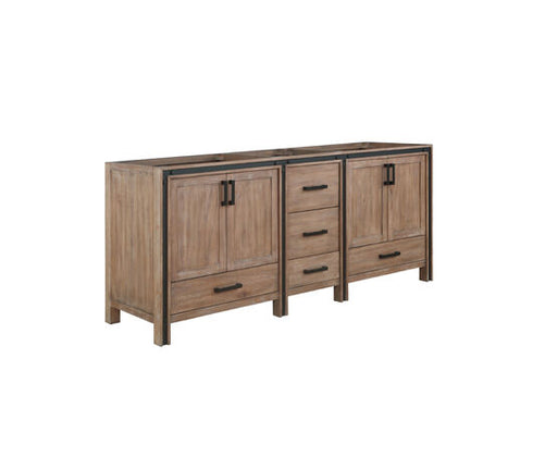 Lexora Ziva 80" - Rustic Barnwood Double Bathroom Vanity (Options: Cultured Marble Top, White Square Sink and 30" Mirrors w/ Faucet) - Lexora - Ambient Home