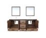 Lexora Ziva 80" - Rustic Barnwood Double Bathroom Vanity (Options: Cultured Marble Top, White Square Sink and 30" Mirrors w/ Faucet) - Lexora - Ambient Home