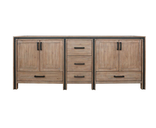 Lexora Ziva 84" - Rustic Barnwood Double Bathroom Vanity (Options: Cultured Marble Top, White Square Sink and 34" Mirrors w/ Faucet) - Lexora - Ambient Home