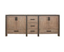 Lexora Ziva 84" - Rustic Barnwood Double Bathroom Vanity (Options: Cultured Marble Top, White Square Sink and 34" Mirrors w/ Faucet) - Lexora - Ambient Home