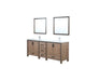 Lexora Ziva 84" - Rustic Barnwood Double Bathroom Vanity (Options: Cultured Marble Top, White Square Sink and 34" Mirrors w/ Faucet) - Lexora - Ambient Home