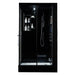 Maya Bath Lucca Black-Steam Shower w/ TV - 47" x 33" x 88" - Maya Bath - Ambient Home