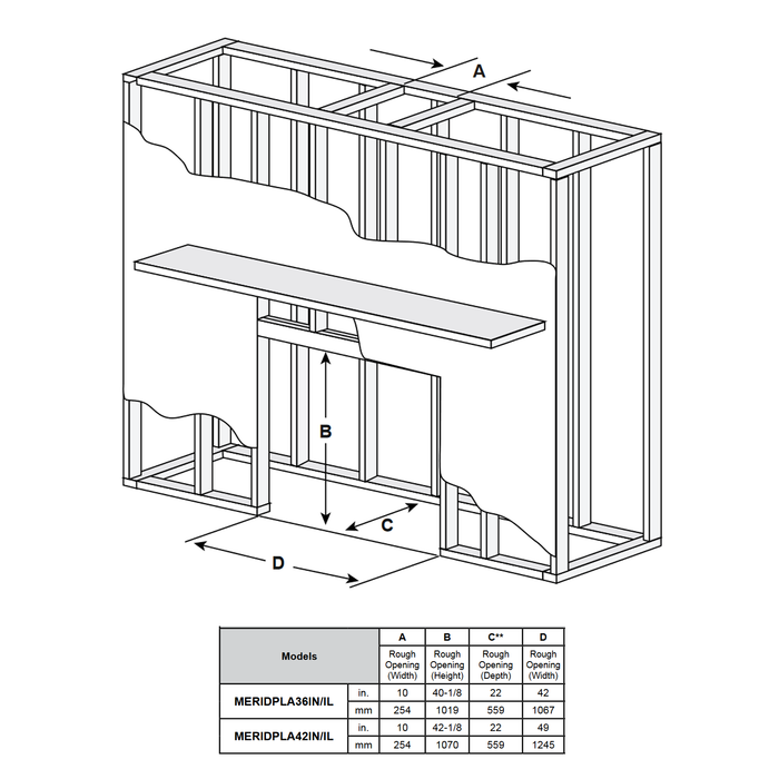 Majestic Meridian Platinum 42 Direct Vent Gas Fireplace | MERIDPLA42 | - Majestic - Ambient Home