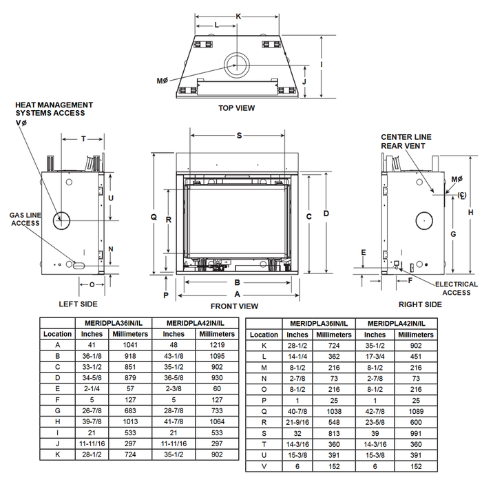 Majestic Meridian Platinum 36 Direct Vent Gas Fireplace | MERIDPLA36 | - Majestic - Ambient Home
