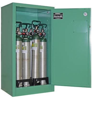 Securall  MG109FL - MedGas Full Fire Lined Oxygen Gas Cylinder Storage Cabinet - Stores 9-12 D, E Cylinders - Securall - Ambient Home