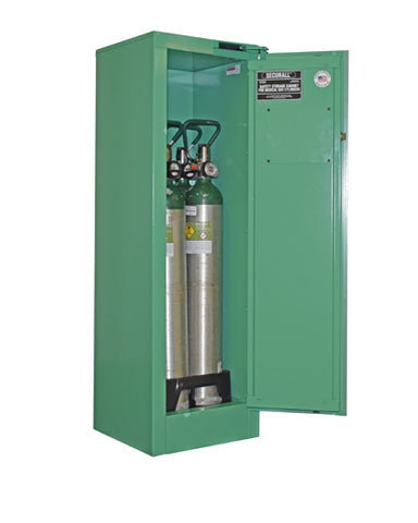 Securall  MG304FL - MedGas Oxygen Gas Cylinder Full Fire Lined Storage Cabinet - Stores 2-4 D, E Cylinders - Securall - Ambient Home