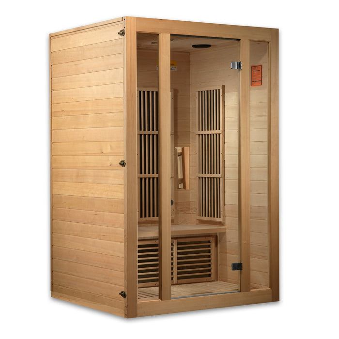 Golden Designs Maxxus "Seattle Edition" 2 Per Low EMF FAR Infrared Carbon Canadian Hemlock Sauna - Golden Designs - Ambient Home