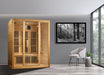 Golden Designs Maxxus "Bellevue Edition" 3 Per Low EMF FAR Infrared Carbon Canadian Hemlock Sauna - Golden Designs - Ambient Home