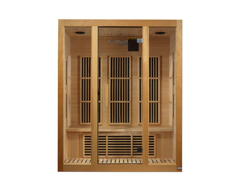 Golden Designs Maxxus "Bellevue Edition" 3 Per Low EMF FAR Infrared Carbon Canadian Hemlock Sauna - Golden Designs - Ambient Home