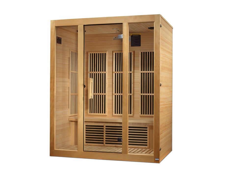 Golden Designs Maxxus "Bellevue Edition" 3 Per Low EMF FAR Infrared Carbon Canadian Hemlock Sauna - Golden Designs - Ambient Home