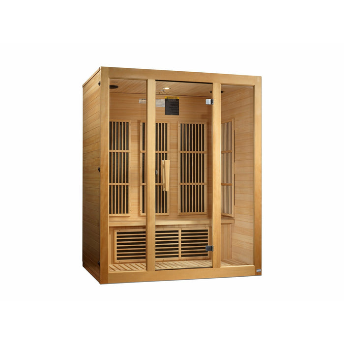 Golden Designs Maxxus "Bellevue Edition" 3 Per Low EMF FAR Infrared Carbon Canadian Hemlock Sauna - Golden Designs - Ambient Home