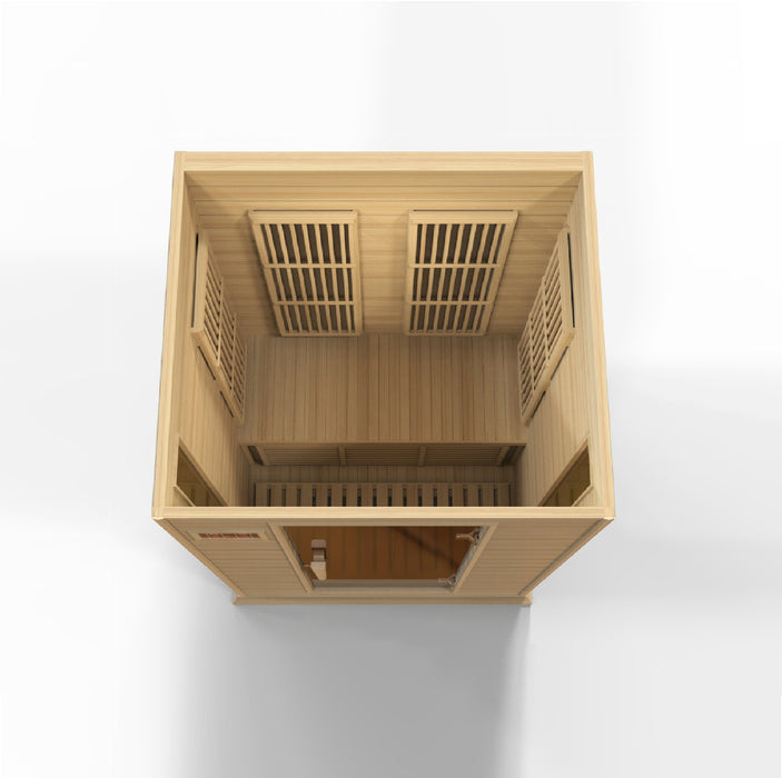 Golden Designs Maxxus 2 Per Low EMF FAR Infrared Carbon Canadian Hemlock Sauna - Golden Designs - Ambient Home