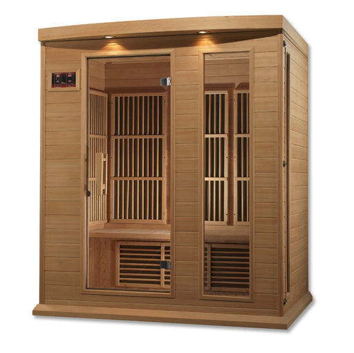 Golden Designs Maxxus 3 Per Low EMF FAR Infrared Carbon Canadian Hemlock Sauna - Golden Designs - Ambient Home