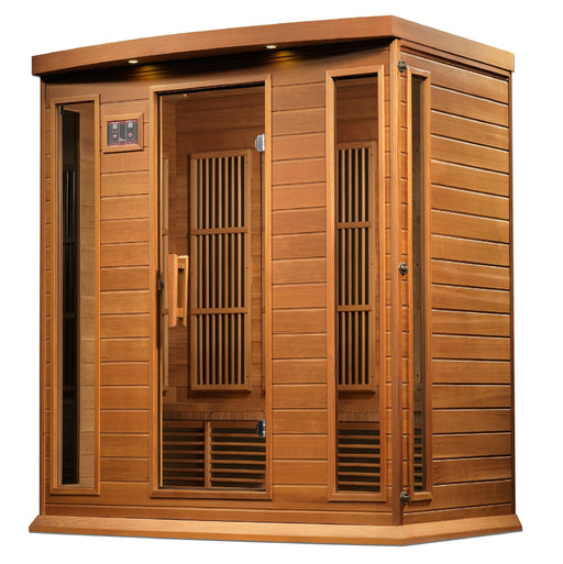 Golden Designs Maxxus 4 Per Near Zero EMF FAR Infrared Carbon Canadian Red Cedar Sauna - Golden Designs - Ambient Home