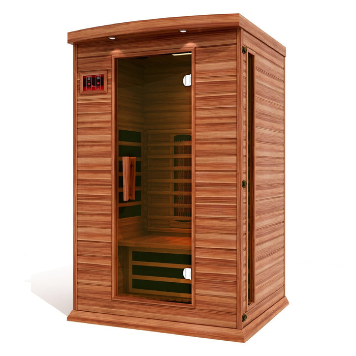 Golden Designs Maxxus 2 Per Full Spectrum  Near Zero EMF FAR Infrared Carbon Canadian Red Cedar Sauna - Golden Designs - Ambient Home