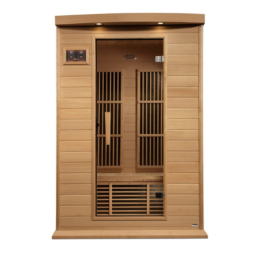 Golden Designs Maxxus 2 Per Near Zero EMF FAR Infrared Carbon Canadian Hemlock Sauna - Golden Designs - Ambient Home