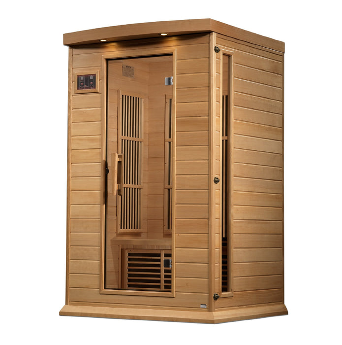 Golden Designs Maxxus 2 Per Near Zero EMF FAR Infrared Carbon Canadian Hemlock Sauna - Golden Designs - Ambient Home