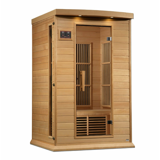 Golden Designs Maxxus 2 Per Near Zero EMF FAR Infrared Carbon Canadian Hemlock Sauna - Golden Designs - Ambient Home