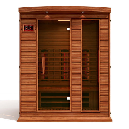 Golden Designs Maxxus 3 Per Full Spectrum  Near Zero EMF FAR Infrared Carbon Canadian Red Cedar Sauna - Golden Designs - Ambient Home