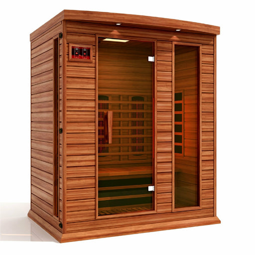 Golden Designs Maxxus 3 Per Full Spectrum  Near Zero EMF FAR Infrared Carbon Canadian Red Cedar Sauna - Golden Designs - Ambient Home