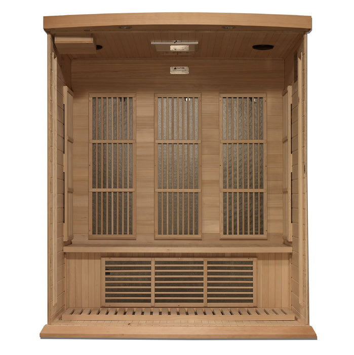 Golden Designs Maxxus 3 Per Near Zero EMF FAR Infrared Carbon Canadian Hemlock Sauna - Golden Designs - Ambient Home