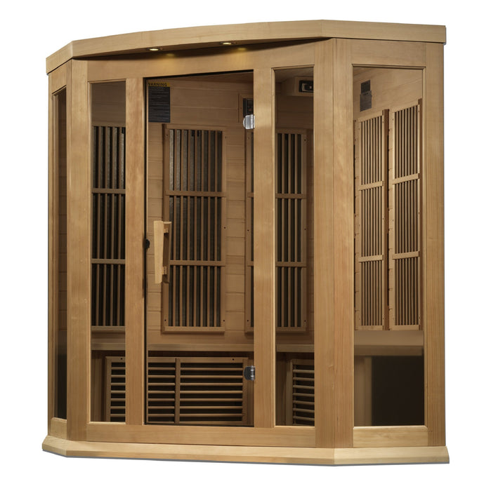 Golden Designs Maxxus 3 Per Corner Near Zero EMF FAR Infrared Carbon Canadian Hemlock Sauna - Golden Designs - Ambient Home