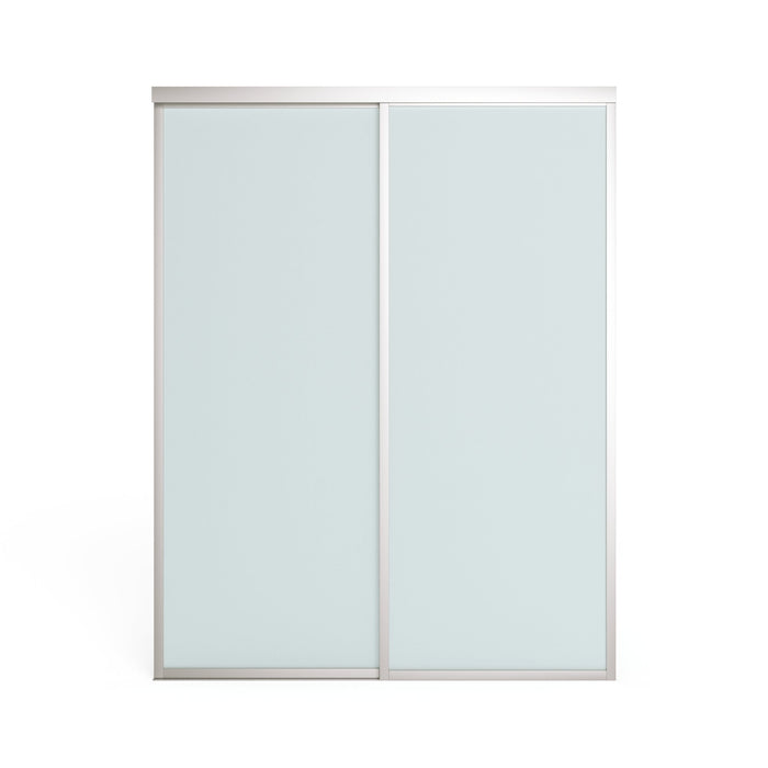 Doors22 160x80 Glass Sliding Closet Door Milky 4 panels - Doors22 - Ambient Home