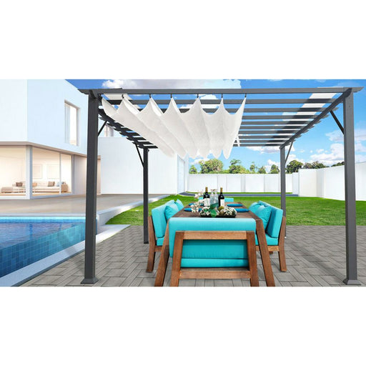 Paragon Outdoor with Grey Frame and Off White Canopy 11 x 11 ft. (PR11GRYW) - Paragon Outdoor - Ambient Home