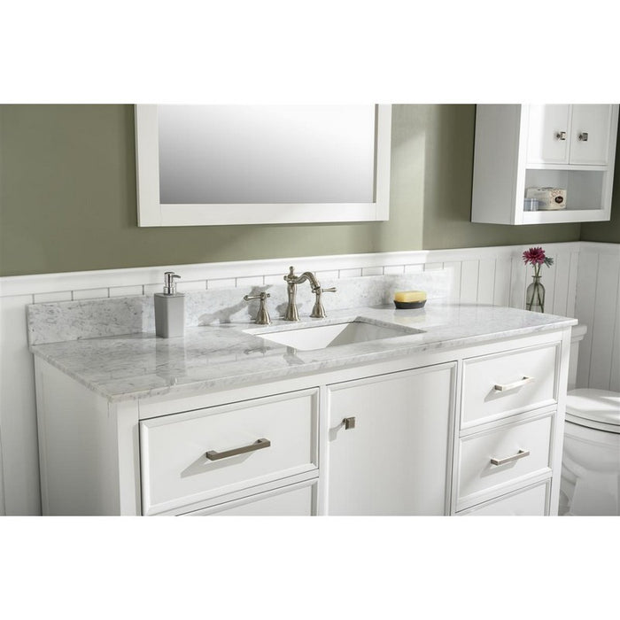 Legion Furniture WLF2160S-W 60 Inch White Finish Single Sink Vanity Cabinet with Carrara White Top - Legion Furniture - Ambient Home