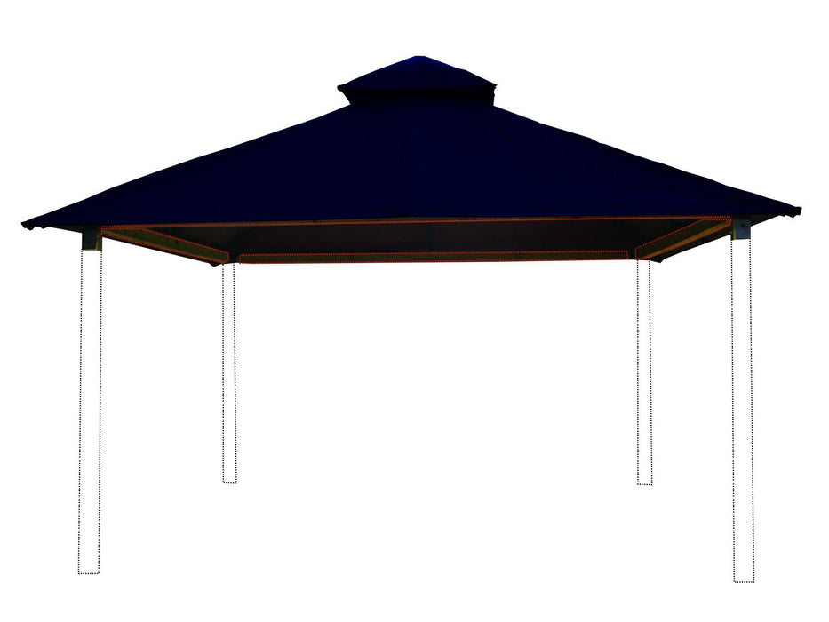 Riverstone Industries 12 ft. sq. ACACIA Gazebo Roof Framing and Mounting Kit With OutDURA Canopy - Riverstone - Ambient Home