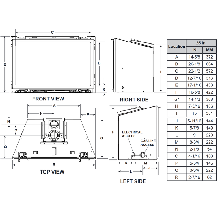 Majestic Ruby 25 Direct Vent Gas Insert - RUBY25 - Majestic - Ambient Home